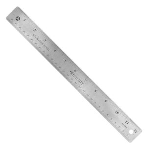 Westcott Stainless Steel Office Ruler With Non Slip Cork Base, 12″ (ACM10415)