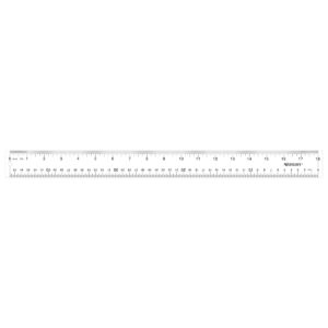 Westcott 18″ See Through Acrylic Ruler, Standard/Metric, Clear (ACM10564)