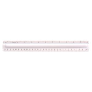 Westcott 12″ Magnifying Ruler, Standard/Metric, Plastic, Clear (ACM15571)
