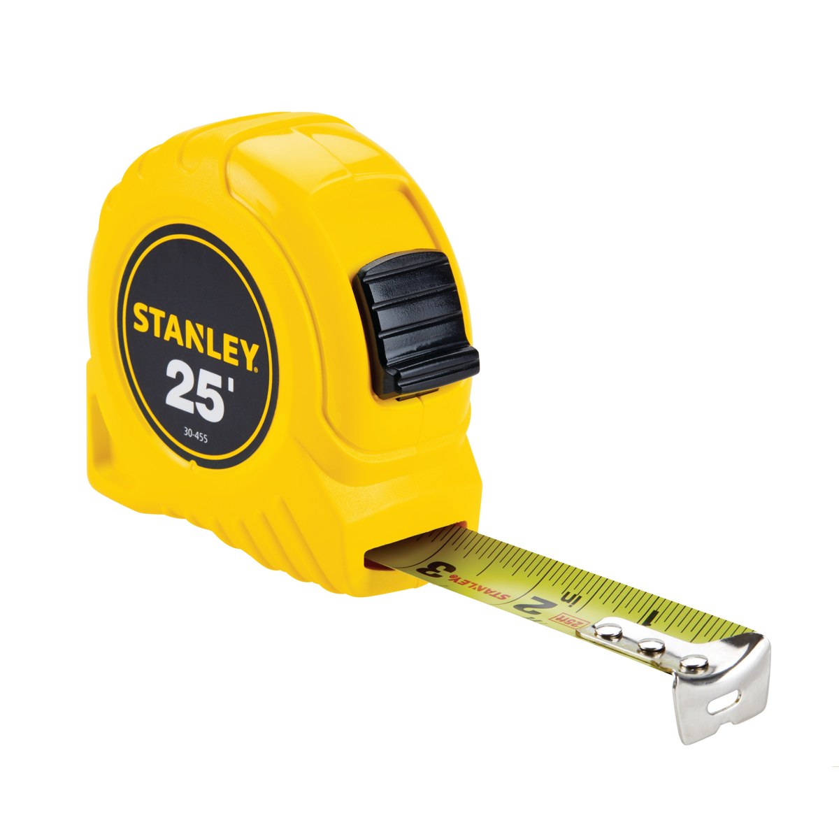 Power Return Tape Measure, 3-Way Reading Blade, 1″W x 25ft, Yellow (BOS30455)
