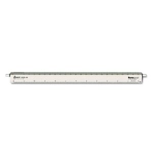 Chartpak Adjustable Scale Aluminum Architects Ruler, 12″, Silver (CHA238)
