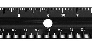 Westcott KleenEarth Recycled Ruler, Standard/Metric, 12″ Long, Plastic, Black (WTC41015)